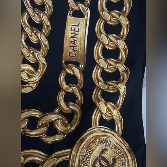 Rare Chanel 31 Rue Cambon Silk Scarf-Vintage - Picture 6 of 9